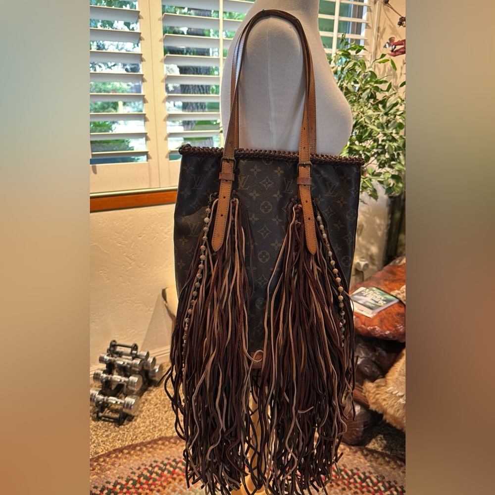 Vintage Boho Repurposed Louis Vuitton Purse